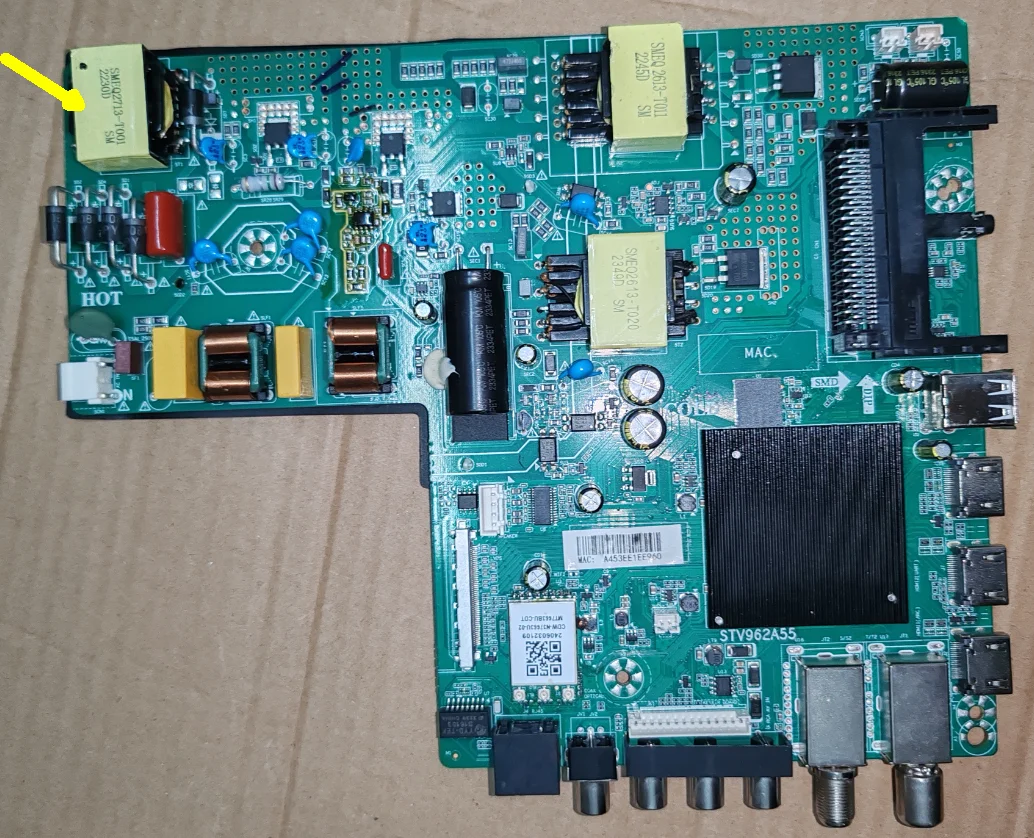 STV962A55 4K WiFi network TV motherboard, physical photo, tested for 100v--180v 80w 1.5g+8G
STV962A55 4K WiFi network TV motherboard, physical photo, tested for 100v--180v 80w 1.5g+8G