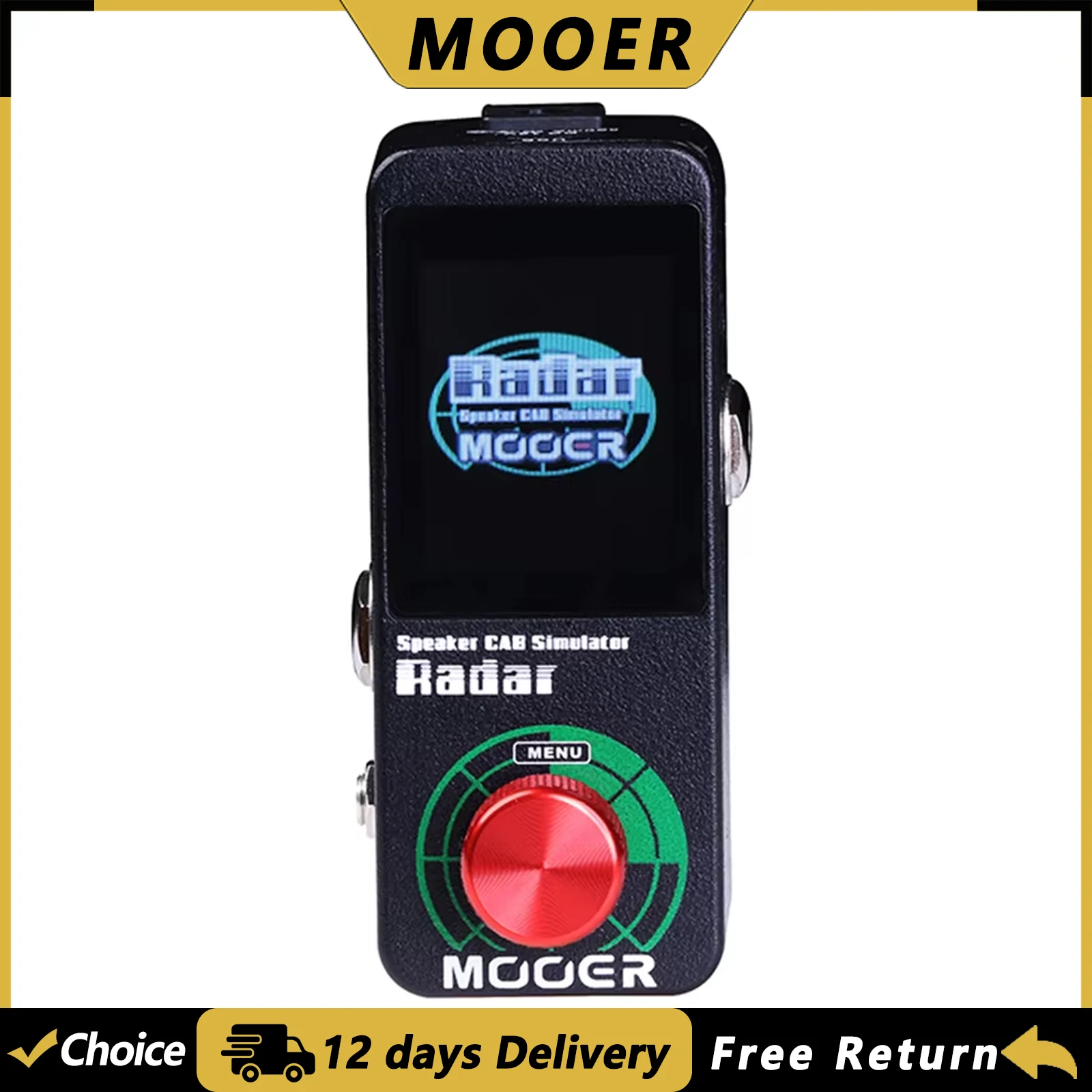 MOOER Radar Guitar Multi-effects Pedal 30 Speaker Cab Cabinet Simulator 11 Mic Models 36 User Presets Support IR Customizable
MOOER Radar Guitar Multi-effects Pedal 30 Speaker Cab Cabinet Simulator 11 Mic Models 36 User Presets Support IR Customizable