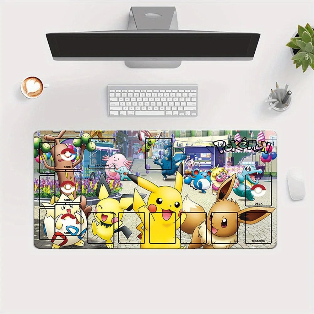 Игровой коврик для карточных игр Pokemon Pikachu & Friends Town Scene TCG с зонами, нескользящий коврик для карточных игр, игровой коврик для мыши, настольный коврик
Игровой коврик для карточных игр Pokemon Pikachu & Friends Town Scene TCG с зонами, нескользящий коврик для карточных игр, игровой коврик для мыши, настольный коврик