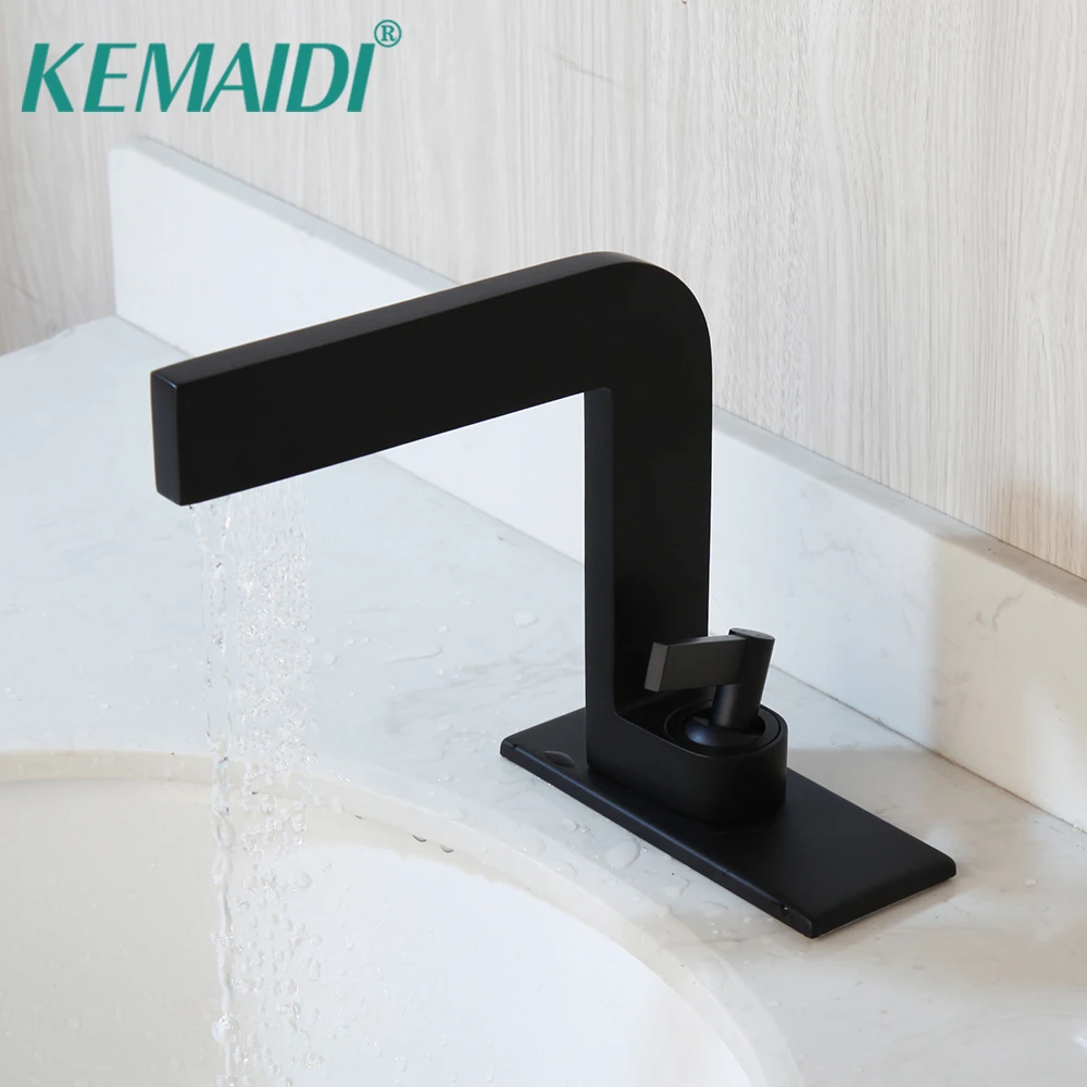 KEMAIDI Matte Black Bathroom Basin Faucets Deck Mount Vanity Sink Waterfall Mixer Tap Faucet Hot & Cold Water Faucet
KEMAIDI Matte Black Bathroom Basin Faucets Deck Mount Vanity Sink Waterfall Mixer Tap Faucet Hot & Cold Water Faucet