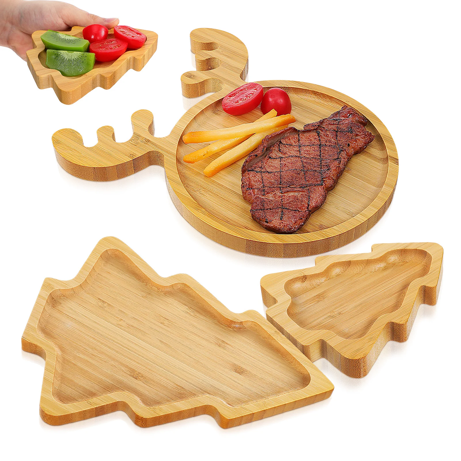 3Pcs Holiday Tree Shaped Plate Christmas Deer Tray Functional Dinner Server for Fruits Nuts Candies Appetizers Desserts Home
3Pcs Holiday Tree Shaped Plate Christmas Deer Tray Functional Dinner Server for Fruits Nuts Candies Appetizers Desserts Home