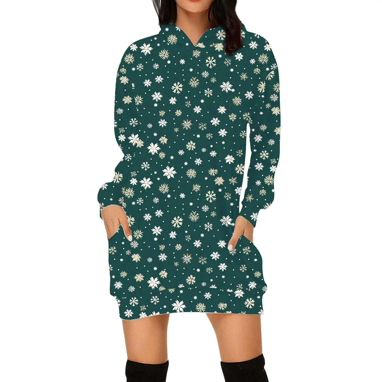 New autumn 3D Christmas print hooded women's long sleeved hooded sweatshirt pullover loose pocket retro fashion casual dress
New autumn 3D Christmas print hooded women's long sleeved hooded sweatshirt pullover loose pocket retro fashion casual dress