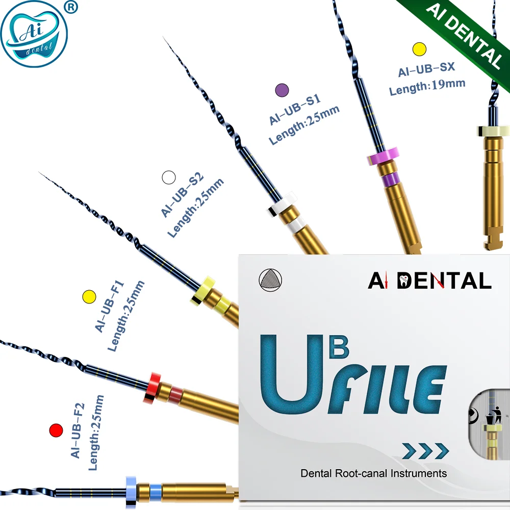 AI Dental Root Canal Instrument MaxTech 6.0 alloy Niti Heat Activated Pro-Taper_Ultimate Endo Files 19/25mm 6pcs/pack 10 set/box
AI Dental Root Canal Instrument MaxTech 6.0 alloy Niti Heat Activated Pro-Taper_Ultimate Endo Files 19/25mm 6pcs/pack 10 set/box