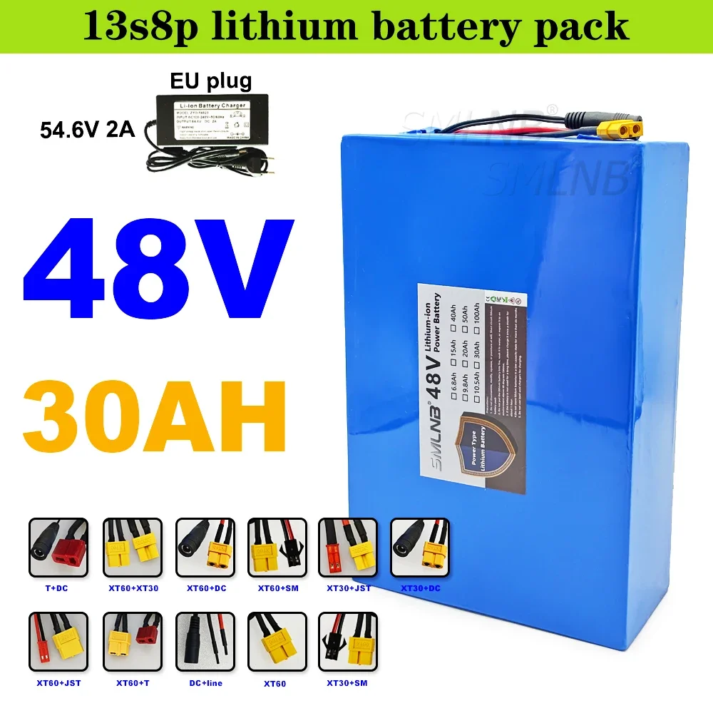 48v 30000mAh for Citycoco Motorized Scooter Batteries Built in 50A BMS New Original 48V 30ah 13s8p Lithium Battery Pack
48v 30000mAh for Citycoco Motorized Scooter Batteries Built in 50A BMS New Original 48V 30ah 13s8p Lithium Battery Pack