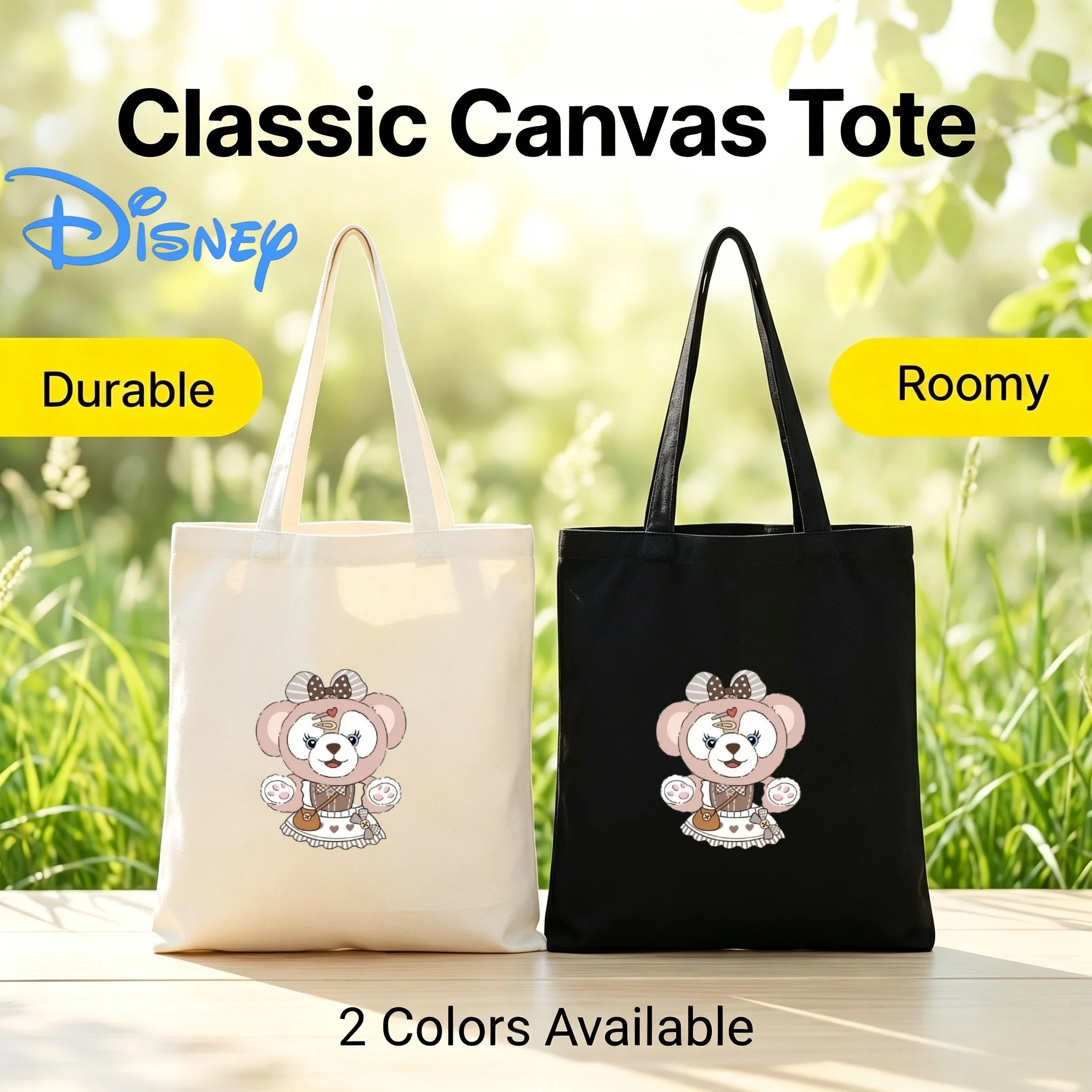 1PC Disney Duffy and Friends ShellieMay Bear with Bow & Bag Print Double-Sided Canvas Shoulder Bag Eco Handbag
1PC Disney Duffy and Friends ShellieMay Bear with Bow & Bag Print Double-Sided Canvas Shoulder Bag Eco Handbag
