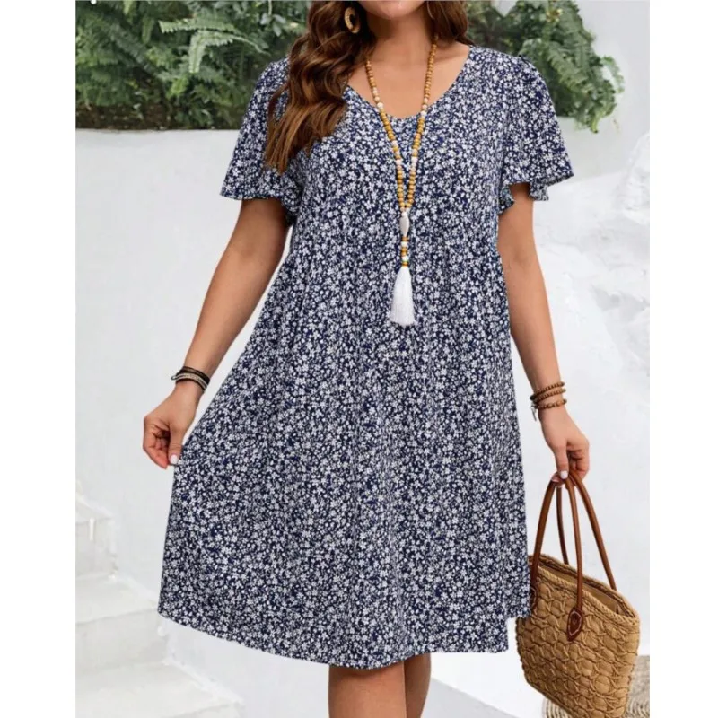 Bohemian Vintage Print Women Midi Dress Summer Beach Vacation Loose A-line Dress Ladies Short Sleeve V-neck Dresses Vestidos
Bohemian Vintage Print Women Midi Dress Summer Beach Vacation Loose A-line Dress Ladies Short Sleeve V-neck Dresses Vestidos