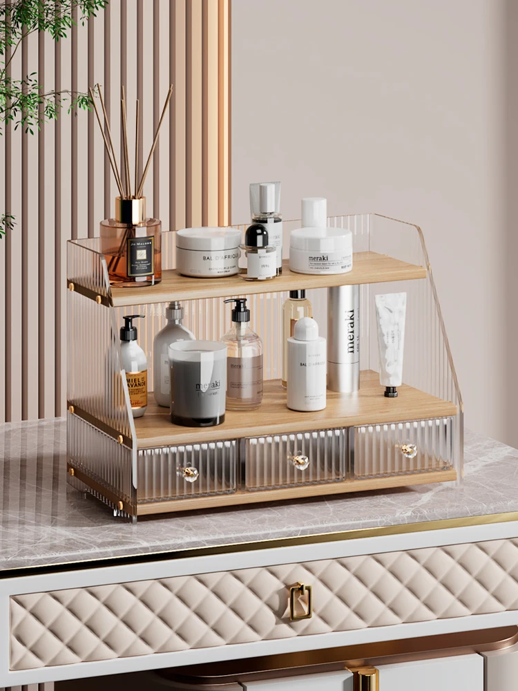 Acrylic Wooden Cosmetic Storage Box Desktop Makeup Desk Multi-layer Drawer Style Mask Skincare Product Organizer Shelf
Acrylic Wooden Cosmetic Storage Box Desktop Makeup Desk Multi-layer Drawer Style Mask Skincare Product Organizer Shelf