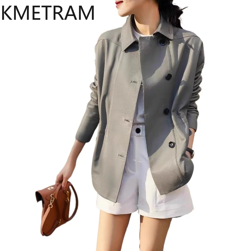 KMETRAM Genuine Sheepskin Leather Jacket Woman Drawstring Waist Mid-Length Coat High Quality Autumn Jackets Women Clothing 2026
KMETRAM Genuine Sheepskin Leather Jacket Woman Drawstring Waist Mid-Length Coat High Quality Autumn Jackets Women Clothing 2026