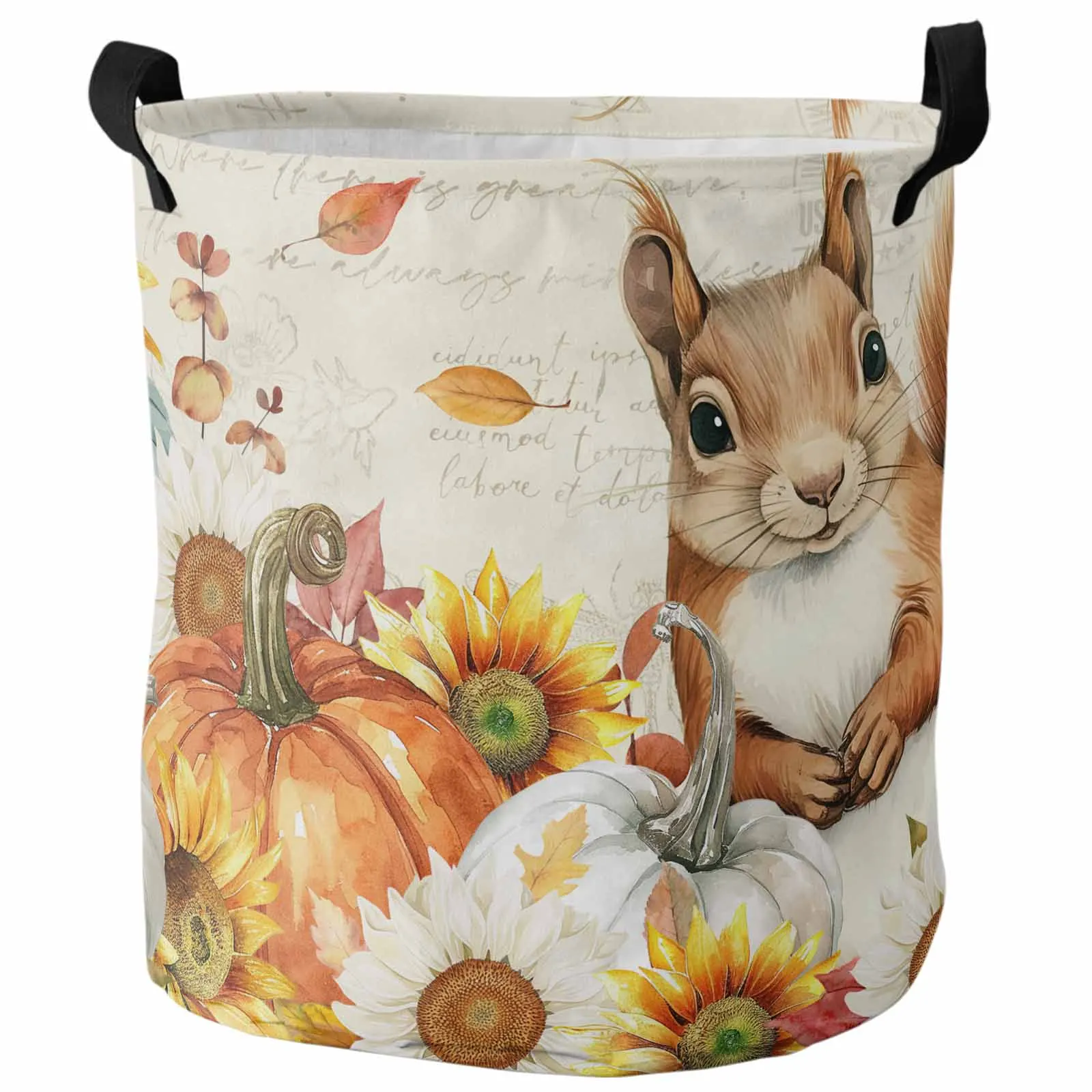 Thanksgiving Eucalyptus Leaf Pumpkin Sunflower Squirrel Dirty Laundry Basket Foldable Waterproof Organizer Toy Storage Basket
Thanksgiving Eucalyptus Leaf Pumpkin Sunflower Squirrel Dirty Laundry Basket Foldable Waterproof Organizer Toy Storage Basket