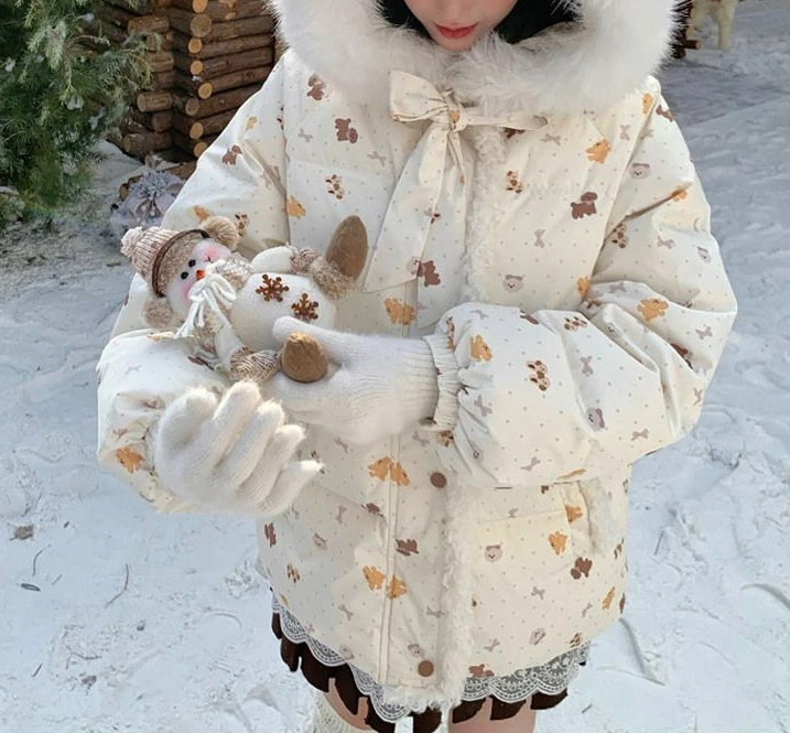 2025 New Down and Cotton Jacket Women's Printed Versatile Bread Jacket with Fur Collar
2025 New Down and Cotton Jacket Women's Printed Versatile Bread Jacket with Fur Collar