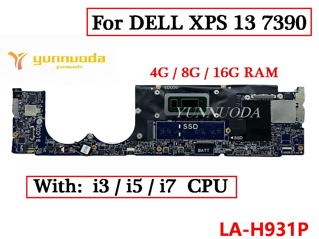 Материнская плата EDP35 для ноутбука DELL XPS 13 7390 с процессором i3 i5 i7 10, 4 ГБ 8 ГБ 16 ГБ
Материнская плата EDP35 для ноутбука DELL XPS 13 7390 с процессором i3 i5 i7 10, 4 ГБ 8 ГБ 16 ГБ
