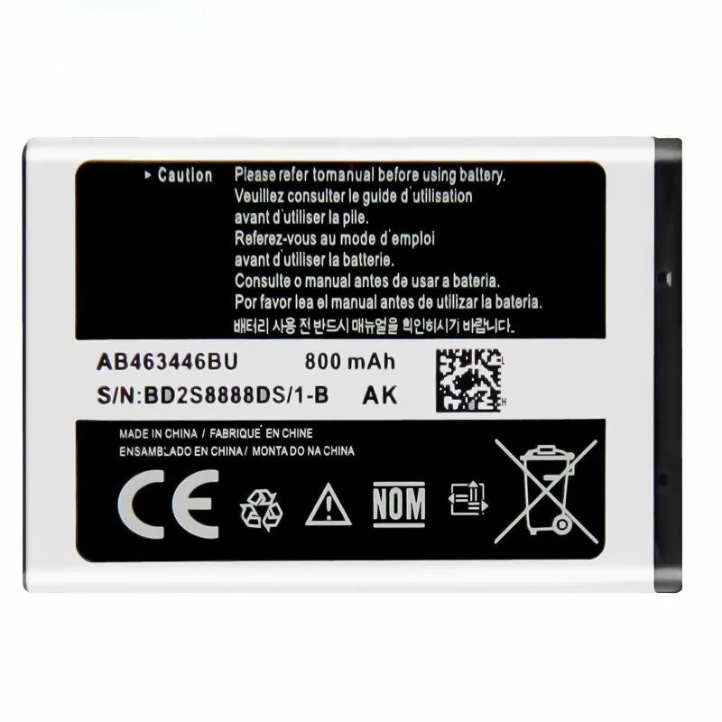 In Stock Suitable For Samsung X150/X208/C3520 external battery AB463446BU mobile phone battery
In Stock Suitable For Samsung X150/X208/C3520 external battery AB463446BU mobile phone battery