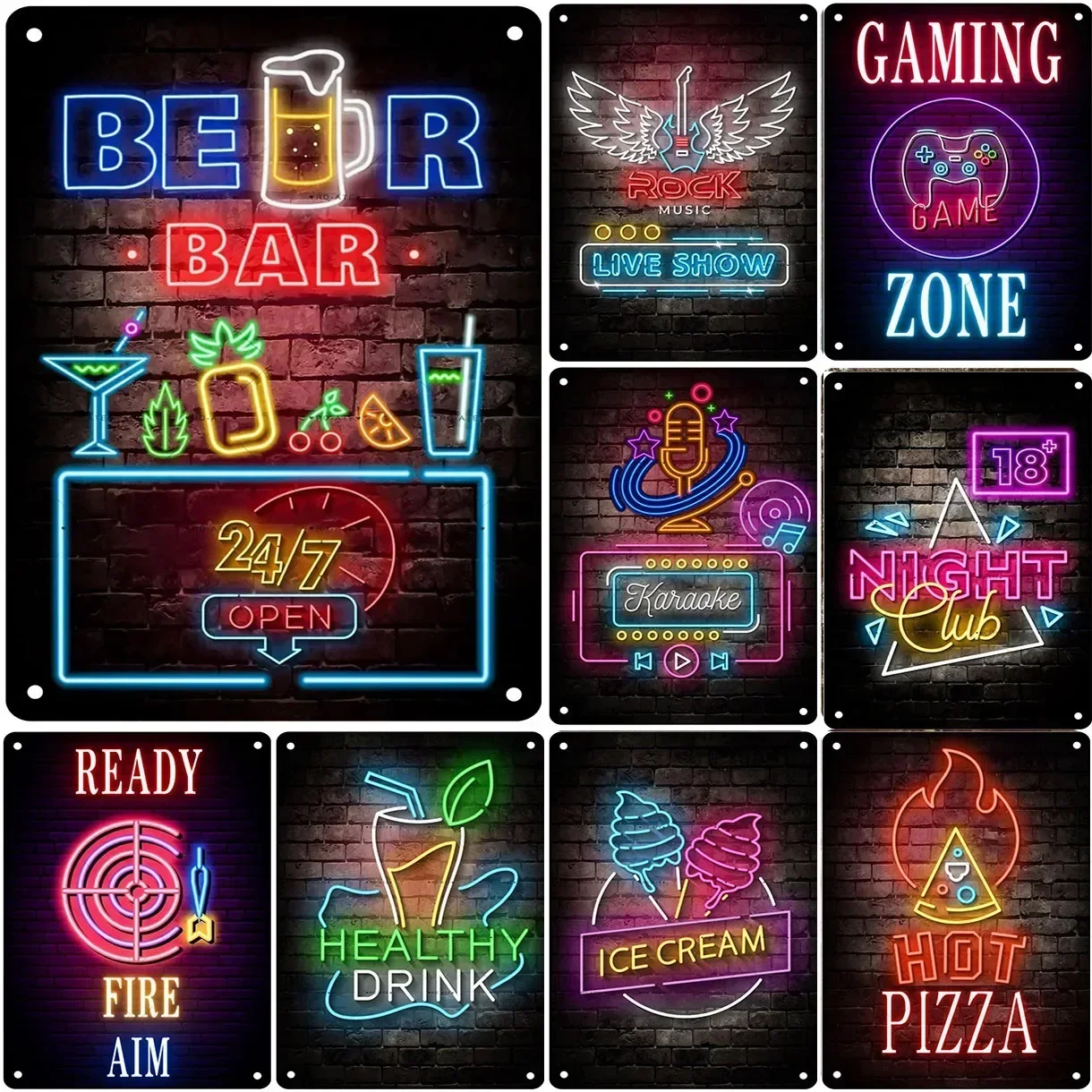 Metal Tin Signs Plaque Live Show Bar Wall Decoration Vintage Art Posters Iron Painting for Man Cave Home Cafe Garden Club Bar
Metal Tin Signs Plaque Live Show Bar Wall Decoration Vintage Art Posters Iron Painting for Man Cave Home Cafe Garden Club Bar