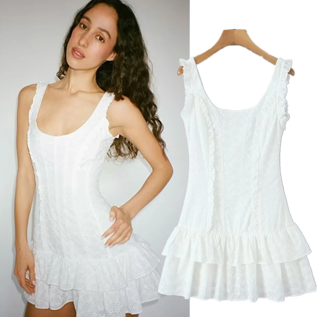 Dave&Di Summer Dress Women French Lazy Country Style White Cotton Waist Dress Minimalist Embroidery Party Mini Dress Women
Dave&Di Summer Dress Women French Lazy Country Style White Cotton Waist Dress Minimalist Embroidery Party Mini Dress Women