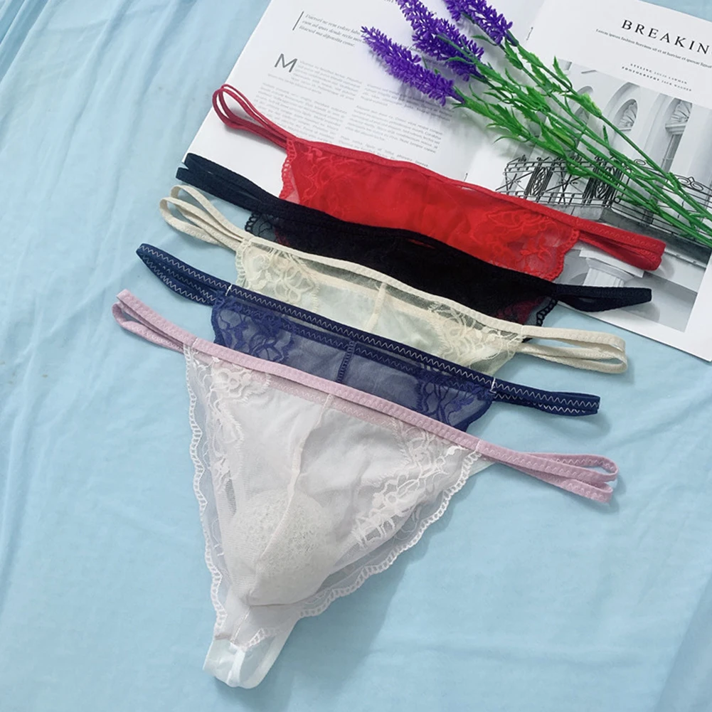Men Sexy Breathable Lace Sheer T-back G-string Lingerie Gay Sissy Pouch Erotic Underwear Soft Sleep Briefs Ultra-Thin Underpants
Men Sexy Breathable Lace Sheer T-back G-string Lingerie Gay Sissy Pouch Erotic Underwear Soft Sleep Briefs Ultra-Thin Underpants