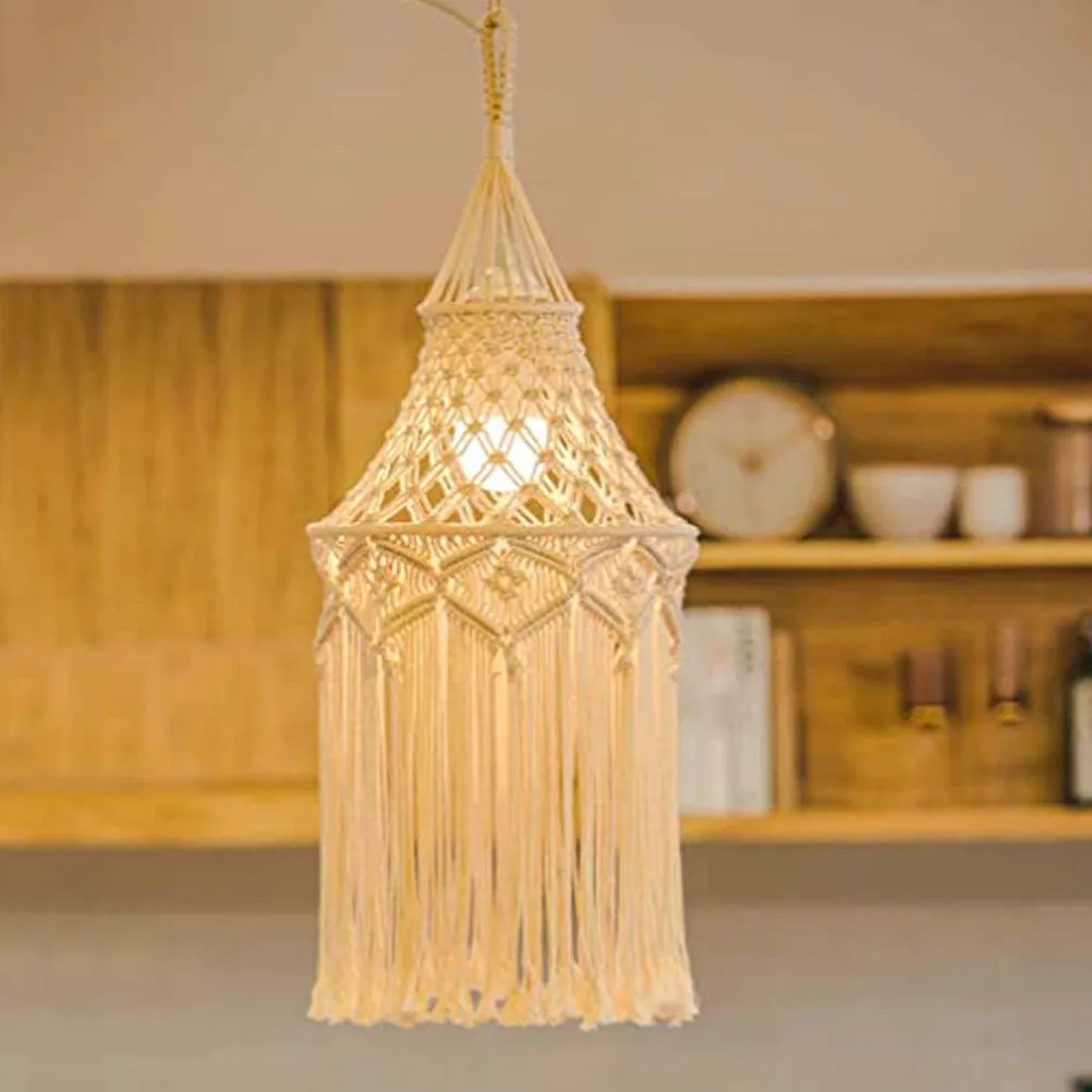 Bohemian Lampshade Macrame Weaving Lamp Shade for Living Room Bedroom Cafe Farmhouse Hotel Ceiling Lamp Chandelier Hanging Light
Bohemian Lampshade Macrame Weaving Lamp Shade for Living Room Bedroom Cafe Farmhouse Hotel Ceiling Lamp Chandelier Hanging Light