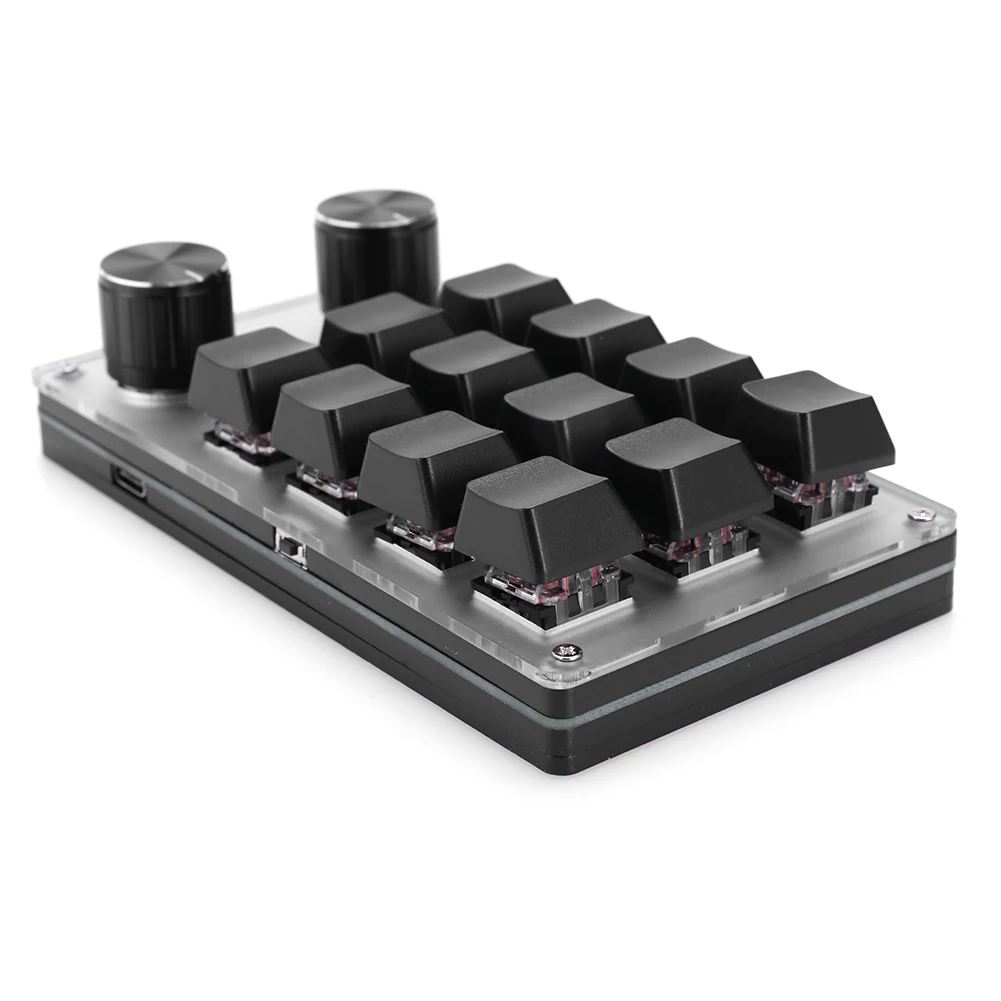 12 Key 2 Knob Mini Mechanical BT Keyboard Bluetooth-Compatible/Wired Mechanical Macropad Hotswap Red Switches for Office Gaming
12 Key 2 Knob Mini Mechanical BT Keyboard Bluetooth-Compatible/Wired Mechanical Macropad Hotswap Red Switches for Office Gaming
