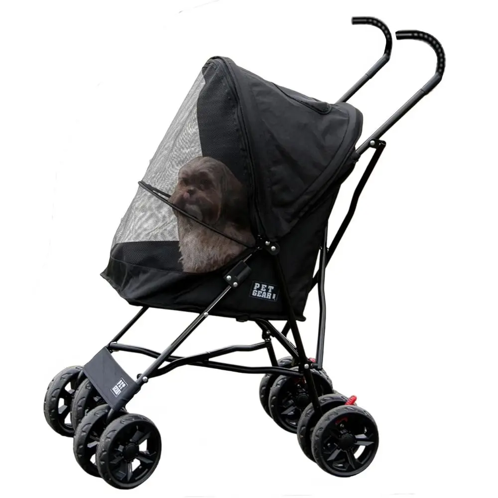 Compact Lightweight Stroller for Small Pets up to 15 lbs, Easy Fold, No Assembly, Large Wheels, Black
Compact Lightweight Stroller for Small Pets up to 15 lbs, Easy Fold, No Assembly, Large Wheels, Black