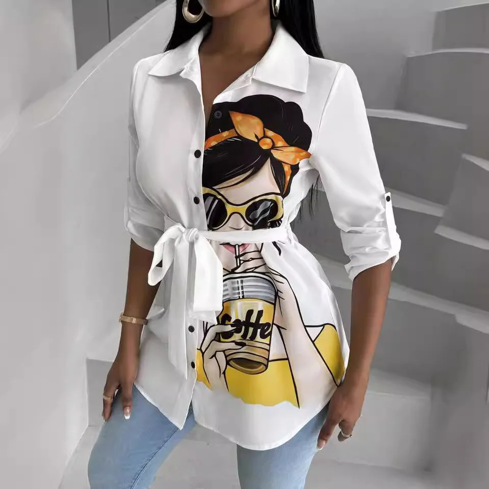 M-0011 Temperament Women Shirt Loose Long Sleeve Shirt Women Casual Printed Women Top
M-0011 Temperament Women Shirt Loose Long Sleeve Shirt Women Casual Printed Women Top