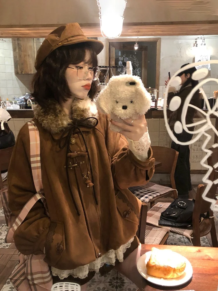 Winter New Arrival Women's Three-Piece Set Coffee Color Oversized Coat Inner Shirt Short Skirt Casual Loose Fit Fashion
Winter New Arrival Women's Three-Piece Set Coffee Color Oversized Coat Inner Shirt Short Skirt Casual Loose Fit Fashion