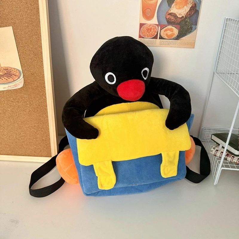 Hot Cute Penguin Pingu Plush Backpack 3D Cartoon Travel Bag Large Capacity Soft Rucksack Students and Fans Birthday Gifts
Hot Cute Penguin Pingu Plush Backpack 3D Cartoon Travel Bag Large Capacity Soft Rucksack Students and Fans Birthday Gifts