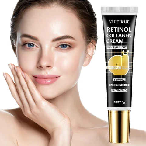 YUITIKUE Crema de colágeno con retinol: 98% extracto de caracol, uso diurno y nocturno, reafirma y hidrata la piel, reduce las arrugas, rápida absorción