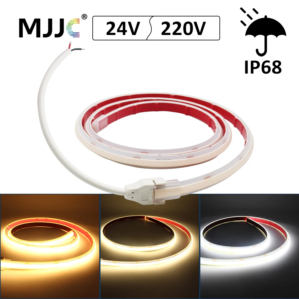 AC 220V COB Strip DC 24V 312Leds/m IP68 Waterproof 3000K 4000K 6000K Flexible Ribbon LED Light Diode Tape Lamp Linear Lighting
AC 220V COB Strip DC 24V 312Leds/m IP68 Waterproof 3000K 4000K 6000K Flexible Ribbon LED Light Diode Tape Lamp Linear Lighting