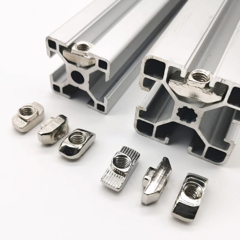 European Standard T-slot Hammer Nuts M3-M8 fit 20-45 aluminum profiles
European Standard T-slot Hammer Nuts M3-M8 fit 20-45 aluminum profiles