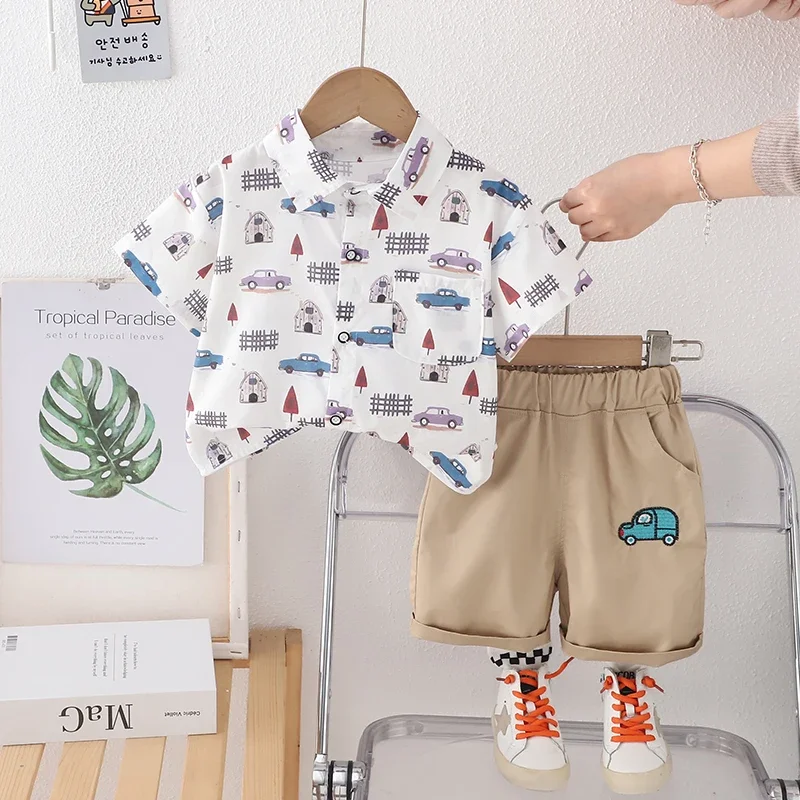 New Summer Baby Boys Clothes Set Children Short Sleeved Suit Shirt Shorts 2Pcs/Sets Kids Clothing Infant Casual Cartoon Costume
New Summer Baby Boys Clothes Set Children Short Sleeved Suit Shirt Shorts 2Pcs/Sets Kids Clothing Infant Casual Cartoon Costume