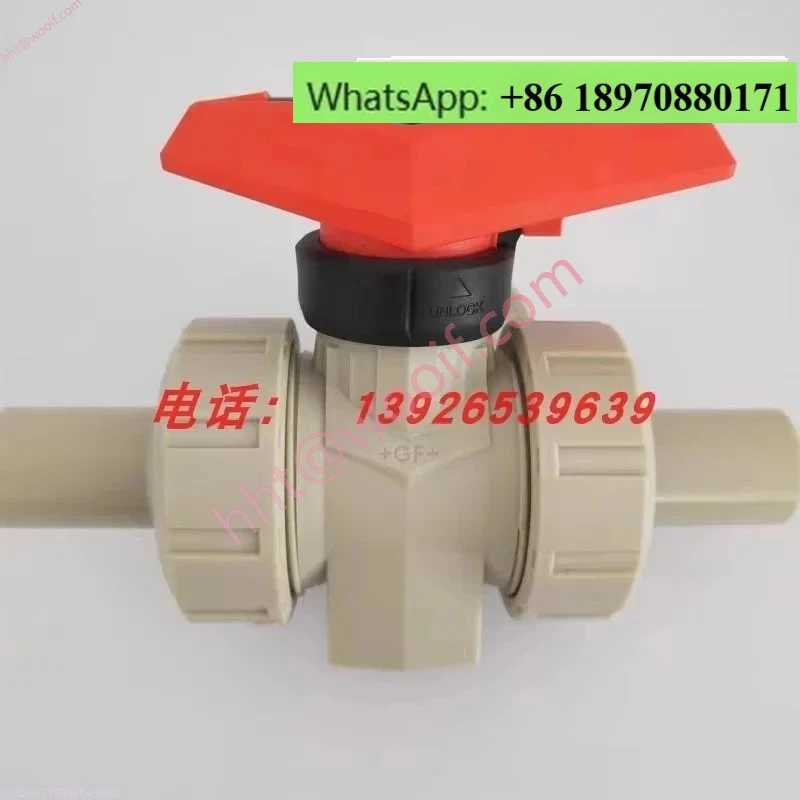 GF PPH double ball valve is made of PP 546 manual ball valve with butt welding type
GF PPH double ball valve is made of PP 546 manual ball valve with butt welding type