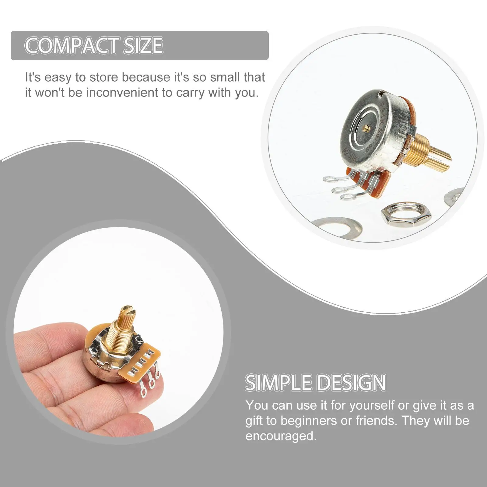 Metal Potentiometer Replacement Electric Guitar Parts White Knobs Small Size Storage Guitar Modification Accessories Musical
Metal Potentiometer Replacement Electric Guitar Parts White Knobs Small Size Storage Guitar Modification Accessories Musical