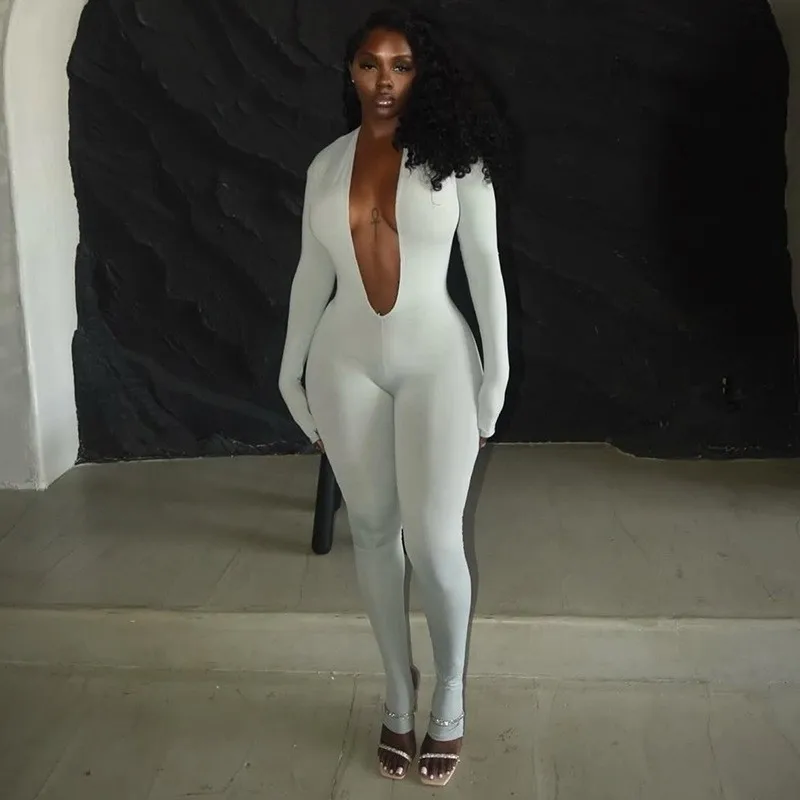 For Woman Jumpsuit Long Sleeve Deep V Neck Backless Design Jumpsuits High Waist Full Length Slim Leg Bodysuit Stretch Fabric
For Woman Jumpsuit Long Sleeve Deep V Neck Backless Design Jumpsuits High Waist Full Length Slim Leg Bodysuit Stretch Fabric