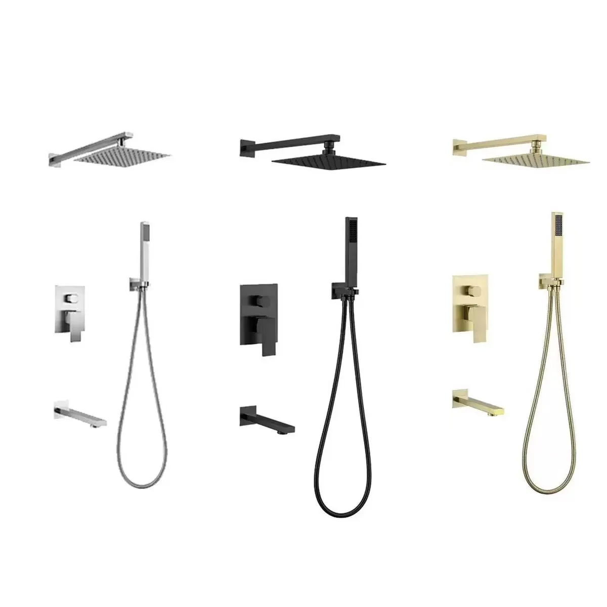 Shower head set for household wall mounted cold and hot water rain mode pressurized shower head set Fine copper material
Shower head set for household wall mounted cold and hot water rain mode pressurized shower head set Fine copper material 