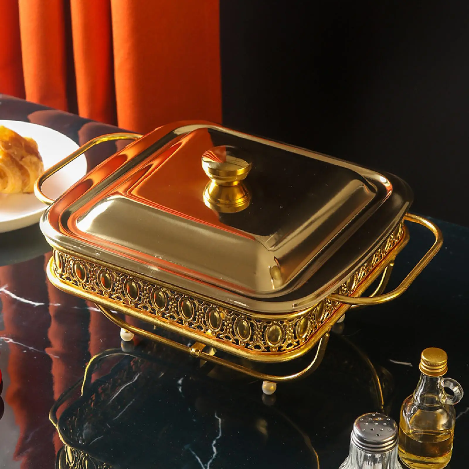 Square Chafing Dish Buffet Container Food Tray Versatile Stainless Steel for Wedding Parties Glass Dish
Square Chafing Dish Buffet Container Food Tray Versatile Stainless Steel for Wedding Parties Glass Dish
