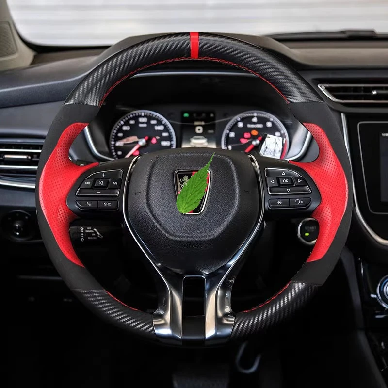 Для SAIC Roewe RX5 EI5 I6 360 RX8 MAX, сшитый вручную кожаный нескользящий чехол на руль из углеродного волокна, аксессуары для салона автомобиля
Для SAIC Roewe RX5 EI5 I6 360 RX8 MAX, сшитый вручную кожаный нескользящий чехол на руль из углеродного волокна, аксессуары для салона автомобиля