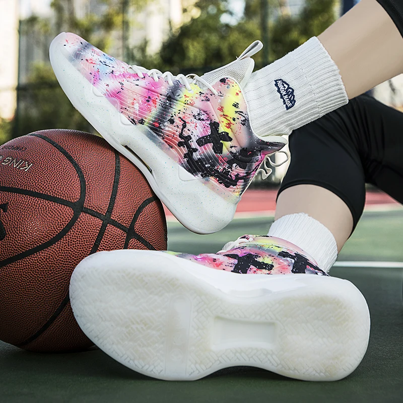 Men's Basketball Shoes Breathable Cushioning Non-Slip Wearable Sports Shoes Gym Training Athletic Basketball Sneakers for Women
Men's Basketball Shoes Breathable Cushioning Non-Slip Wearable Sports Shoes Gym Training Athletic Basketball Sneakers for Women