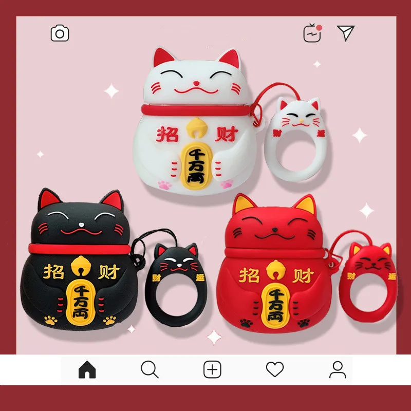3d Japanese-style Lucky Cat Design Bluetooth Earphone Case For AirPods Pro Pro2 Headset Cover For Airpods 4 2 3 Soft Shell
3d Japanese-style Lucky Cat Design Bluetooth Earphone Case For AirPods Pro Pro2 Headset Cover For Airpods 4 2 3 Soft Shell