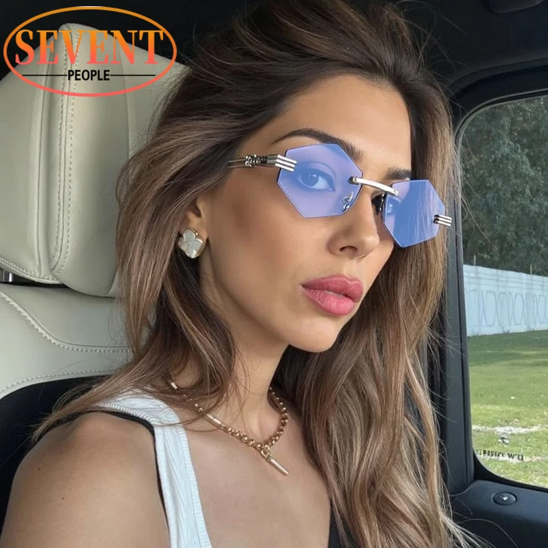 Vintage Rimless Hexagon Sunglasses Women 2025 Luxury Brand Trendy Steampunk Metal Polygon Sun Glasses Fashion Outdoor Shades
Vintage Rimless Hexagon Sunglasses Women 2025 Luxury Brand Trendy Steampunk Metal Polygon Sun Glasses Fashion Outdoor Shades