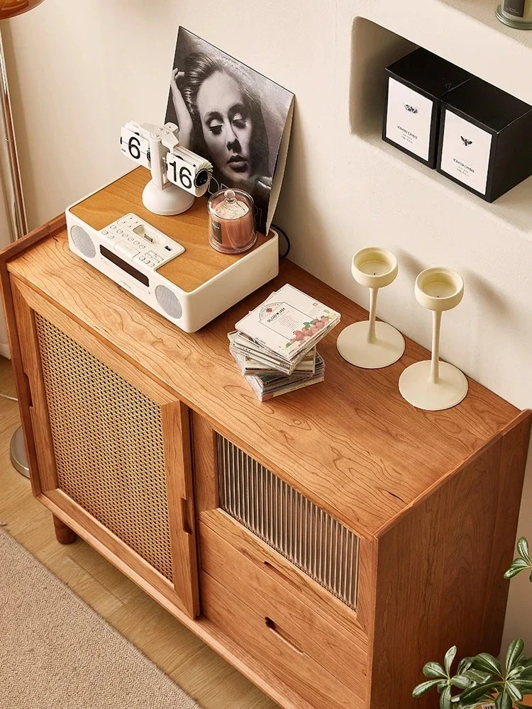 Retro Solid Wood Sideboard Small Apartment Storage Cabinet Japanese Tea Simple Modern Living Room Locker
Retro Solid Wood Sideboard Small Apartment Storage Cabinet Japanese Tea Simple Modern Living Room Locker
