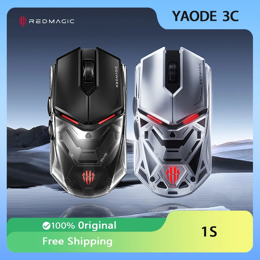 Redmagic 1S Gaming Mouse Wireless Bluetooth Tri Mode Mouse PAW3395 Sensor 26000DPI Optical Resolution 0.125ms Low Latency 8KHz 
Redmagic 1S Gaming Mouse Wireless Bluetooth Tri Mode Mouse PAW3395 Sensor 26000DPI Optical Resolution 0.125ms Low Latency 8KHz
