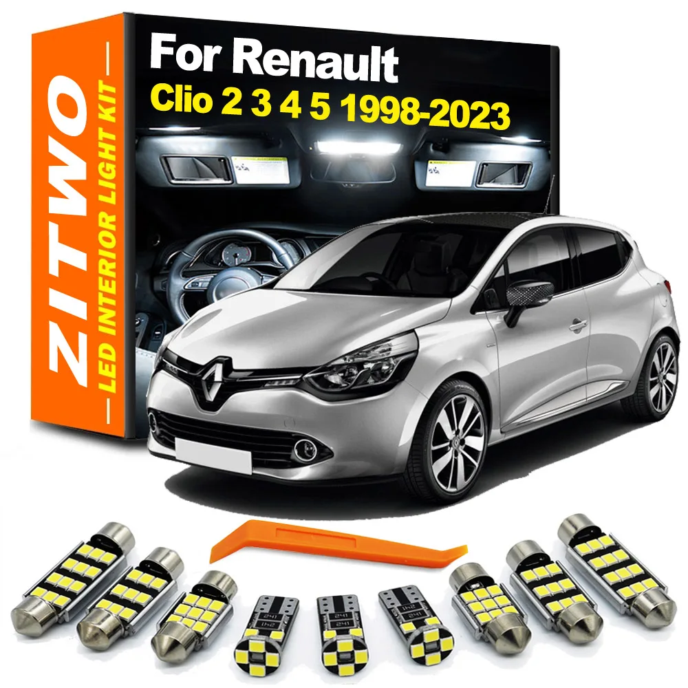 Для Renault Clio 2 3 4 5 II III IV V MK2 MK3 MK4 MK5 1998-2018 2019 2020 2021 2022 2023 Комплект светодиодного внутреннего купольного освещения багажника с картой
Для Renault Clio 2 3 4 5 II III IV V MK2 MK3 MK4 MK5 1998-2018 2019 2020 2021 2022 2023 Комплект светодиодного внутреннего купольного освещения багажника с картой