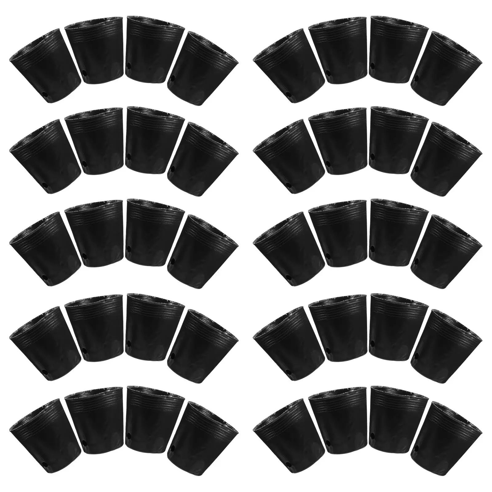 100pcs Black PE Seedling Bags 18x18cm Planting Cups with Drainage Holes for Gardening Balcony Nutrient Bowl Decor
100pcs Black PE Seedling Bags 18x18cm Planting Cups with Drainage Holes for Gardening Balcony Nutrient Bowl Decor