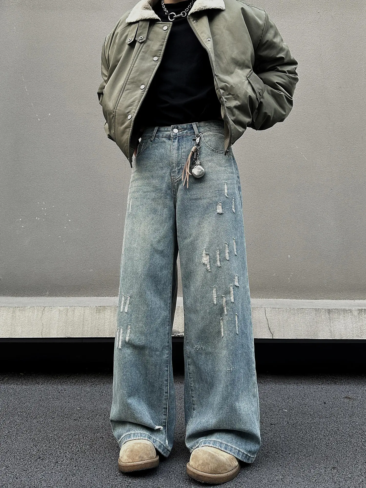 American Retro Distred Denim Jeans Loose Straight Fit ex Versatile Casual Long Pants Youth ular Wear Resistant
American Retro Distred Denim Jeans Loose Straight Fit ex Versatile Casual Long Pants Youth ular Wear Resistant