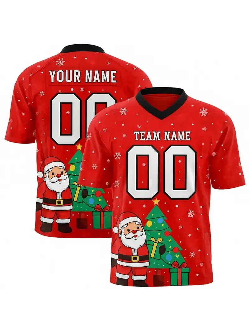 Christmas Santa Claus Men's Customized Name V-neck Short Sleeve T-shirt Christmas Tree Gift Printed Casual Sports Men's Clothing
Christmas Santa Claus Men's Customized Name V-neck Short Sleeve T-shirt Christmas Tree Gift Printed Casual Sports Men's Clothing