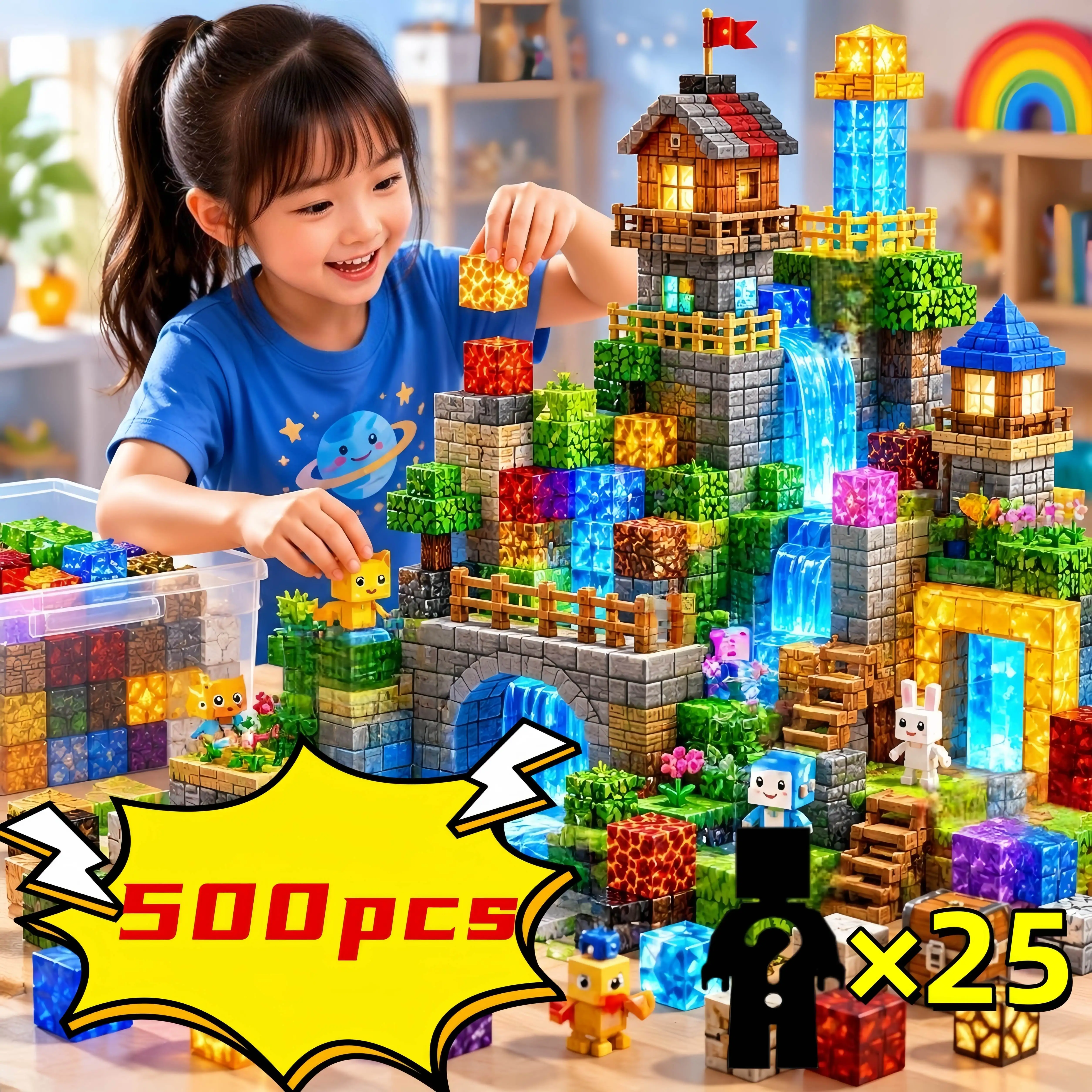 DIY Magnetic Building Block Bricks Toys Mine Stacking World Creative Model Build Set STEM Toys Educational Birthday Girls
DIY Magnetic Building Block Bricks Toys Mine Stacking World Creative Model Build Set STEM Toys Educational Birthday Girls