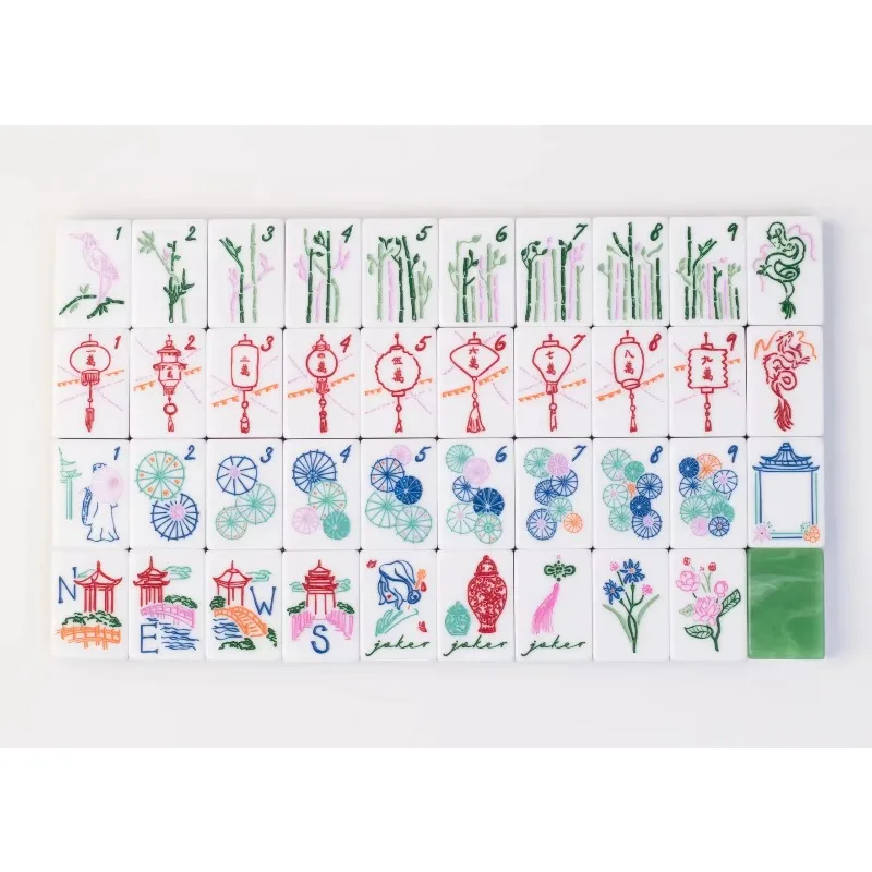 American mahjong set of 160 marble acrylic cards,monkey pattern non-slip game, suitable for 4-person club games, can be shipped.
American mahjong set of 160 marble acrylic cards,monkey pattern non-slip game, suitable for 4-person club games, can be shipped.