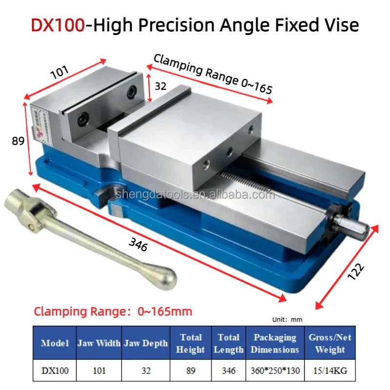 High Clamping Force DX Style Vise 0-230mm Precision Vise DX150 Vise For Milling Machine
High Clamping Force DX Style Vise 0-230mm Precision Vise DX150 Vise For Milling Machine