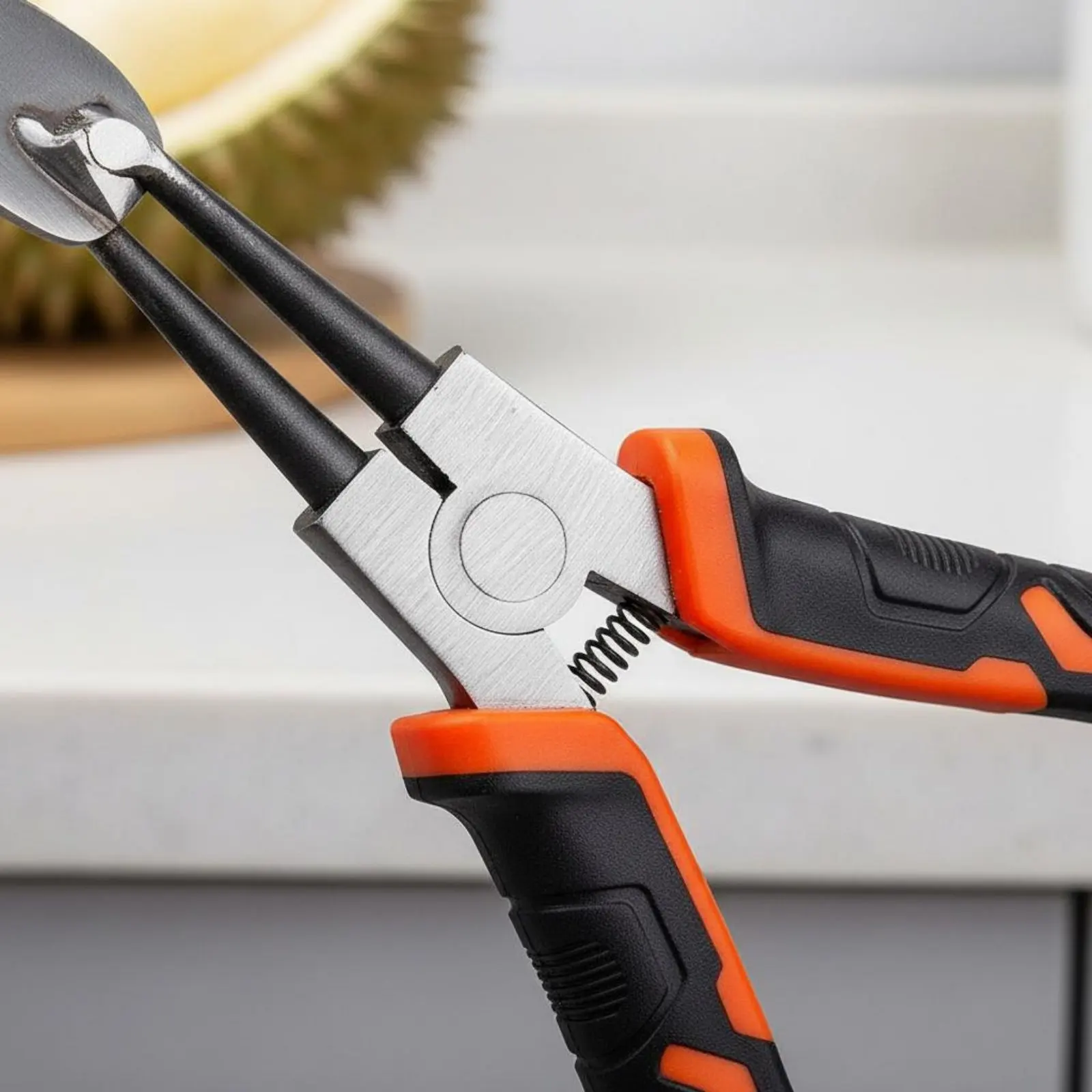 Durian Opener Plier Pointed Tips Durian Shell Splitter Coil-Assisted-Loaded Plier Tool Long Handles Compact
Durian Opener Plier Pointed Tips Durian Shell Splitter Coil-Assisted-Loaded Plier Tool Long Handles Compact