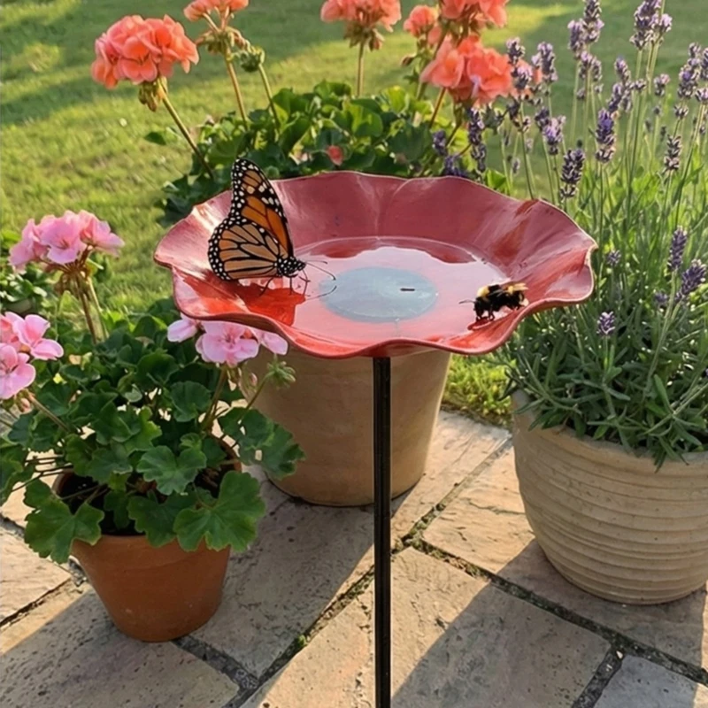 Reflective Metal Garden Sculpture Serving As Insect And Bird Water Station D2RD
Reflective Metal Garden Sculpture Serving As Insect And Bird Water Station D2RD