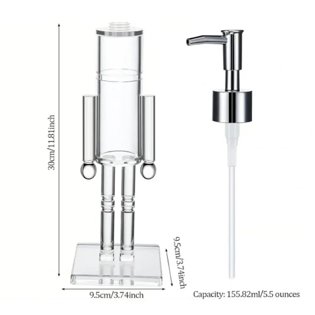 155ml Nutcracker Soap Dispenser Clear Christmas Hand Soap Bottle Refillable Wash Liquid Lotion Pump For Bathroom Kitchen Decor
155ml Nutcracker Soap Dispenser Clear Christmas Hand Soap Bottle Refillable Wash Liquid Lotion Pump For Bathroom Kitchen Decor